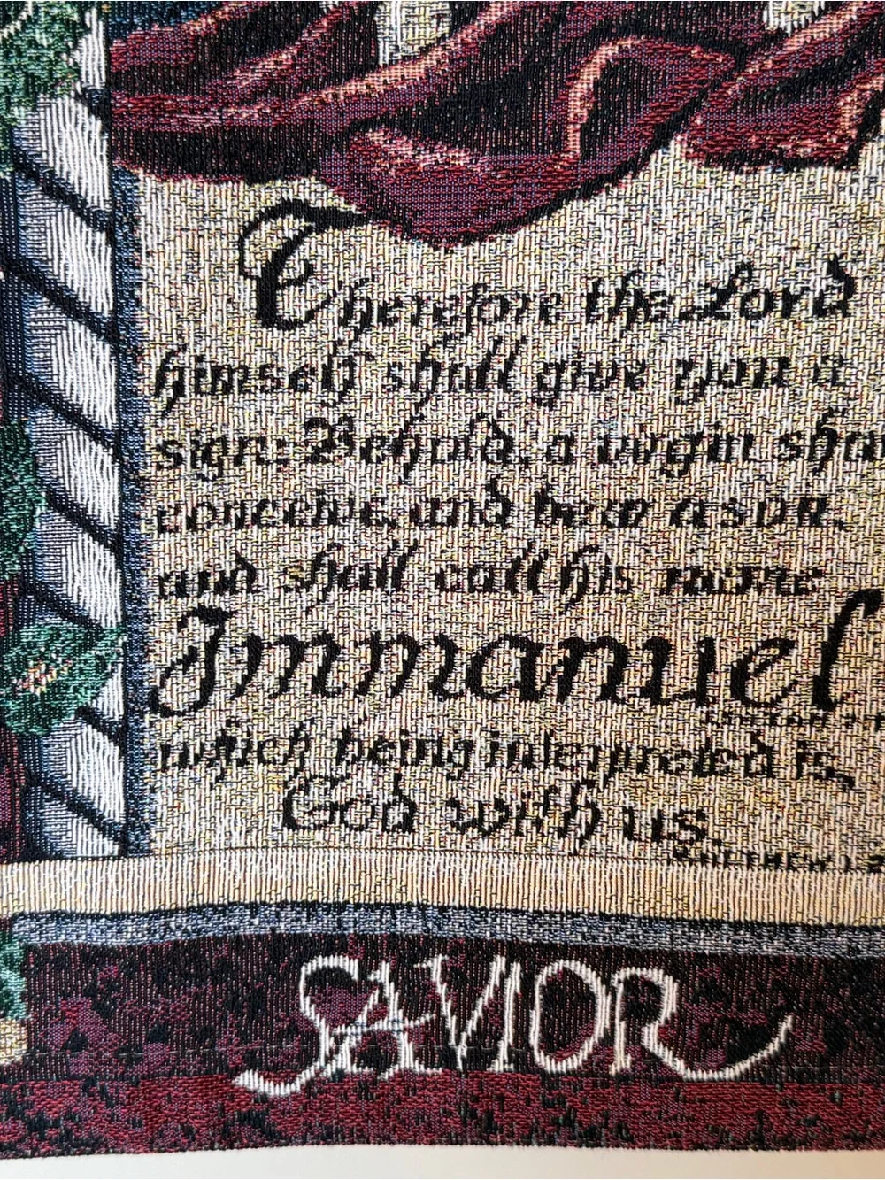 Wonderful Counselor Jesus Christian Tapestry wall Hanging 26x36 Made in USA
